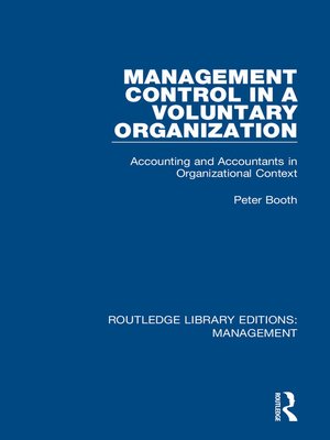 cover image of Management Control in a Voluntary Organization